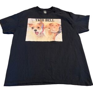 Gildan Heavy Cotton Men’s Taco Bell Dog Chihuahua Black T-Shirt Size XL